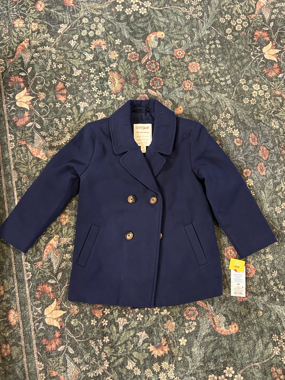 NWT Cat and Jack Navy Blue Pea Coat